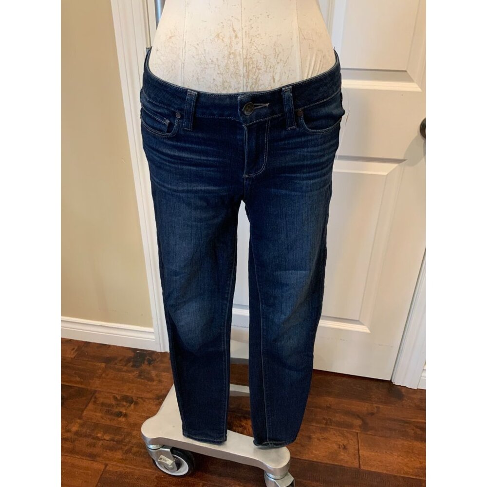 Paige "Verdugo Ankle” Dark Wash Ultra Skinny Blue Jeans, Size 26
